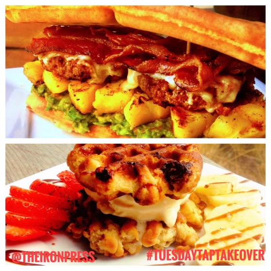 Hawaiian Waffle Burger + Fruity Wookie Sandwich